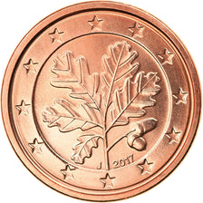 GERMANY - FEDERAL REPUBLIC, Euro Cent, 2017, Hamburg, MS(63), Copper Plated