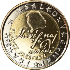 Slovenia, 2 Euro, 2008, Vantaa, MS(65-70), Bi-Metallic, KM:75