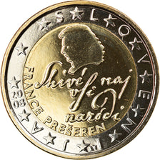 Słowenia, 2 Euro, 2008, Vantaa, MS(63), Bimetaliczny, KM:75