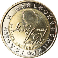 Slovenia, 2 Euro, 2008, Vantaa, MS(63), Bi-Metallic, KM:75