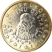 Eslovénia, Euro, 2008, MS(65-70), Bimetálico, KM:74