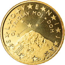 Slovenia, 50 Euro Cent, 2008, MS(65-70), Brass, KM:73