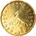 Słowenia, 20 Euro Cent, 2008, MS(65-70), Mosiądz, KM:72
