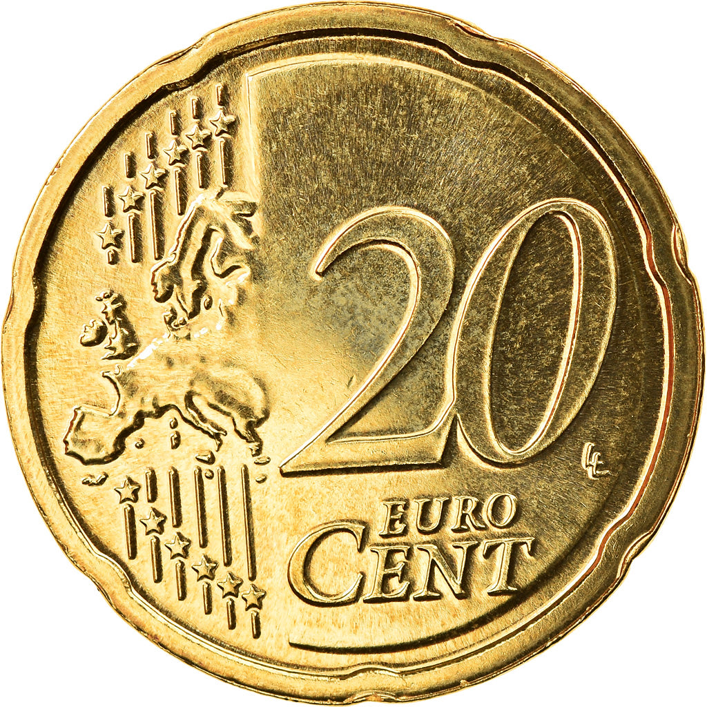 Slovenia, 20 Euro Cent, 2008, MS(65-70), Brass, KM:72