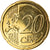 Eslovénia, 20 Euro Cent, 2008, MS(63), Latão, KM:72