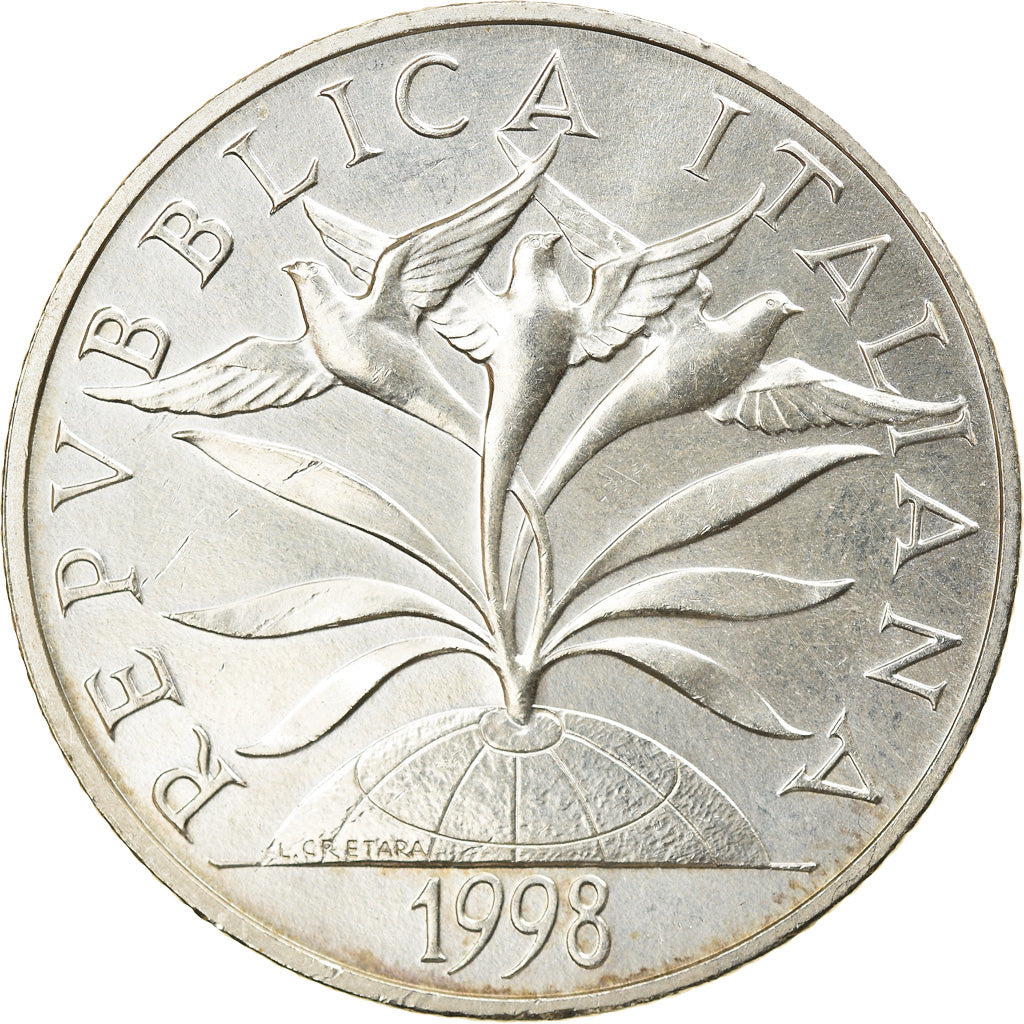 Moneda, Italia, 2000 Lire, 1998, EBC, Plata, KM:195