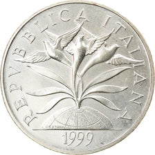 Coin, Italy, 5000 Lire, 1999, La Solidarietà, AU(55-58), Silver, KM:197