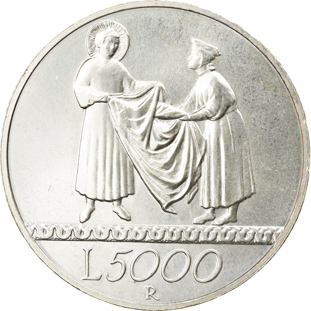 Coin, Italy, 5000 Lire, 1999, La Solidarietà, AU(55-58), Silver, KM:197