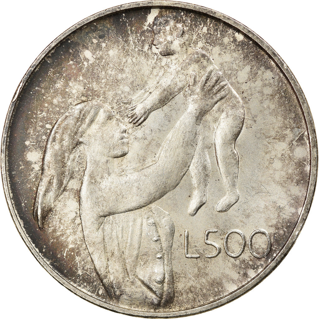 Coin, San Marino, 500 Lire, 1972, AU(50-53), Silver, KM:21