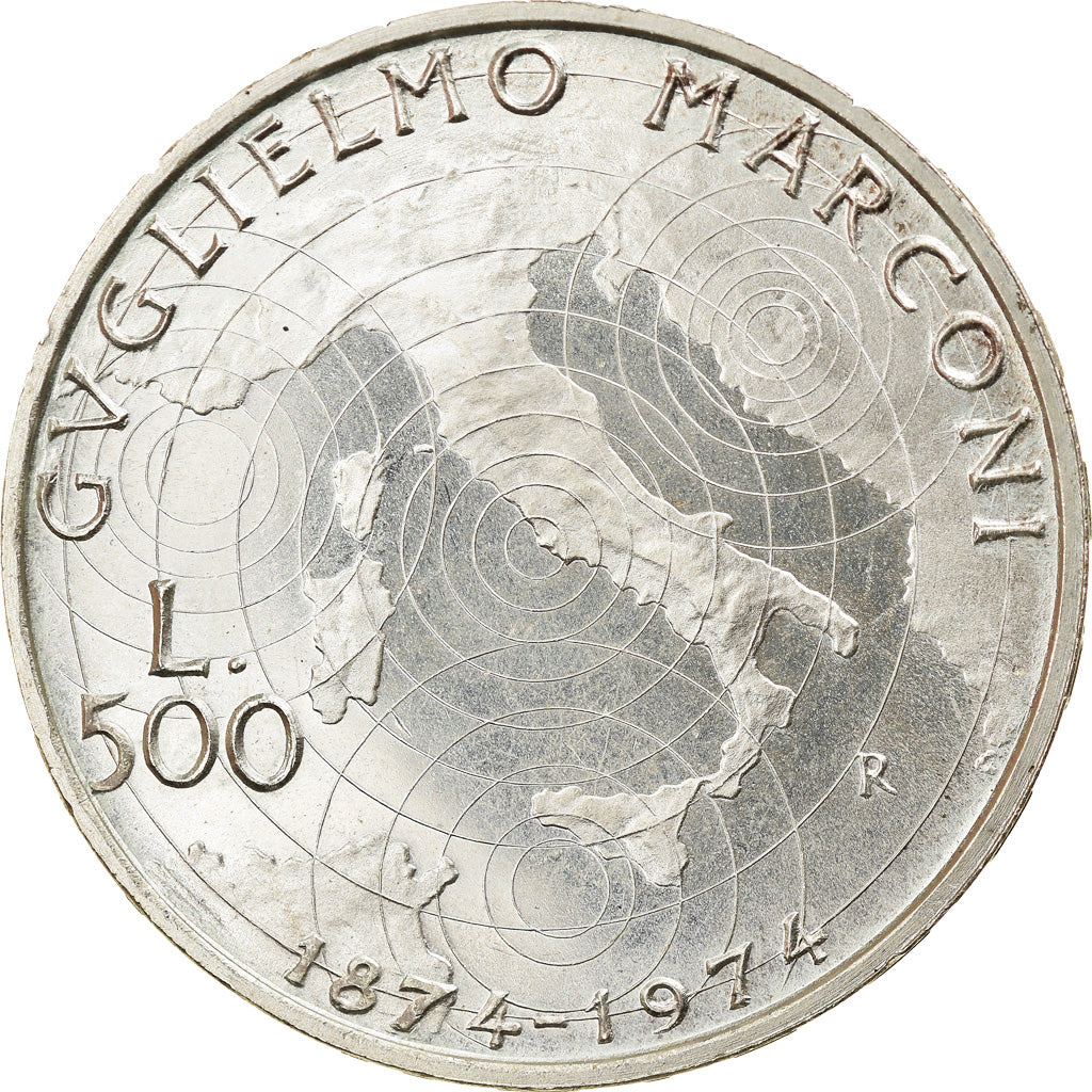 Coin, Italy, 500 Lire, 1974, Rome, AU(55-58), Silver, KM:103
