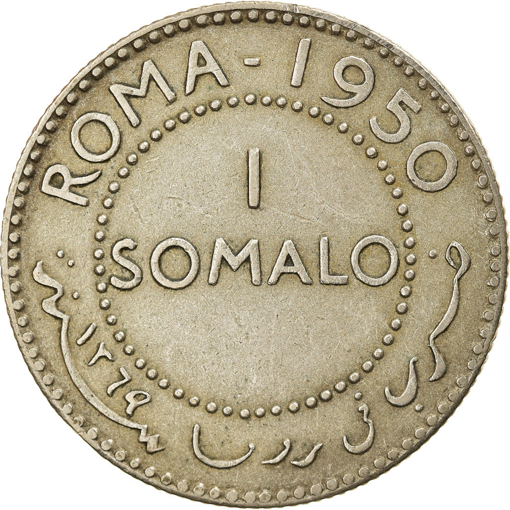 Coin, Somalia, Somalo, 1950, AU(50-53), Silver, KM:5