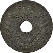 Moeda, França, État français, 10 Centimes, 1943, Paris, VF(30-35), Zinco
