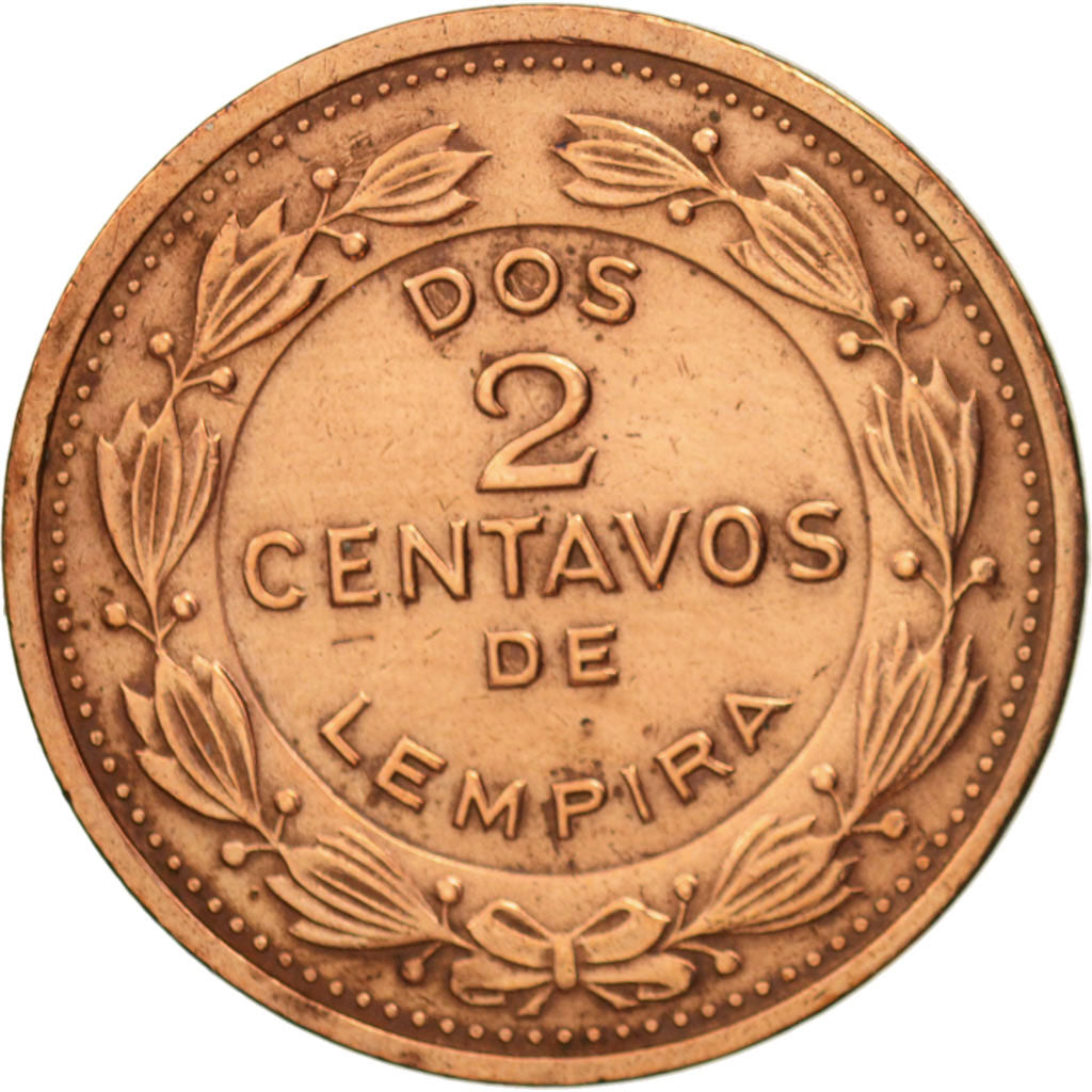 Honduras, 2 Centavos, 1974, AU(50-53), Copper Clad Steel, KM:78a
