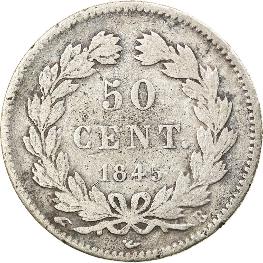 Coin, France, Louis-Philippe, 50 Centimes, 1845, Rouen, VF(20-25), Silver