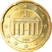 ALEMANHA - REPÚBLICA FEDERAL, 20 Euro Cent, 2016, Berlin, MS(63), Latão