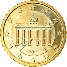 GERMANY - FEDERAL REPUBLIC, 10 Euro Cent, 2016, Berlin, MS(63), Brass, KM:New