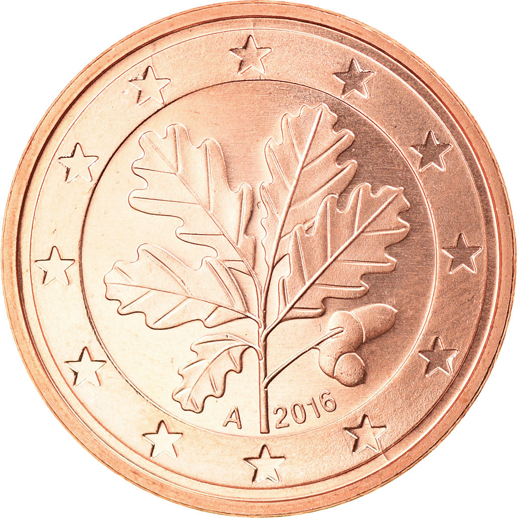 GERMANY - FEDERAL REPUBLIC, 5 Euro Cent, 2016, Berlin, MS(63), Copper Plated