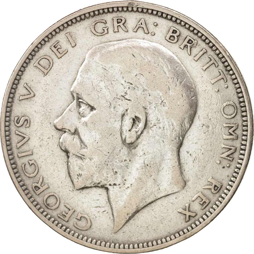 Great Britain, George V, 1/2 Crown, 1927, VF(30-35), Silver, KM:830