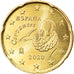 Hiszpania, 20 Euro Cent, 2020, MS(63), Mosiądz, KM:New