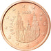 Espanha, 5 Euro Cent, 2020, MS(63), Aço Cromado a Cobre, KM:New