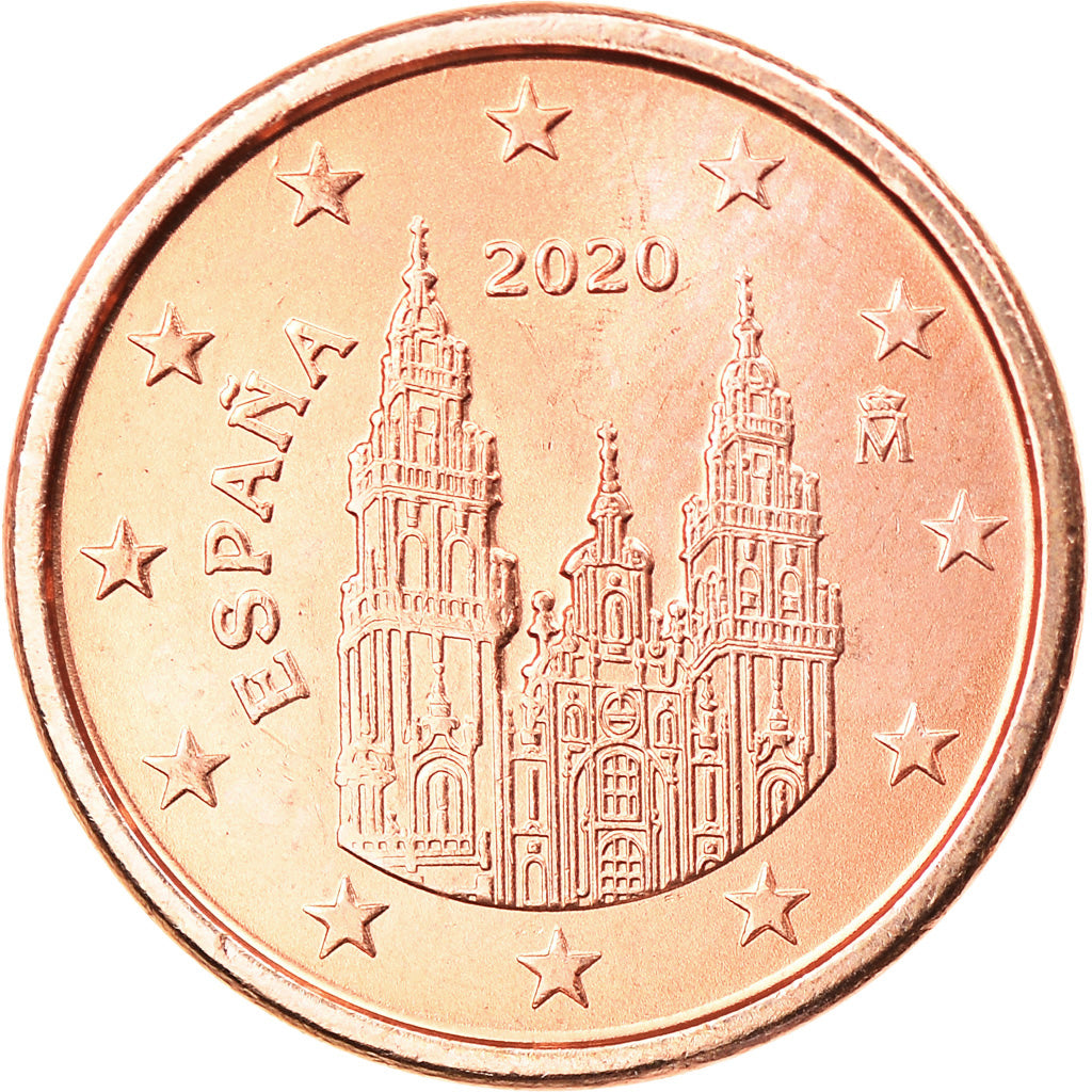 Spanien, Euro Cent, 2020, UNZ, Copper Plated Steel, KM:New