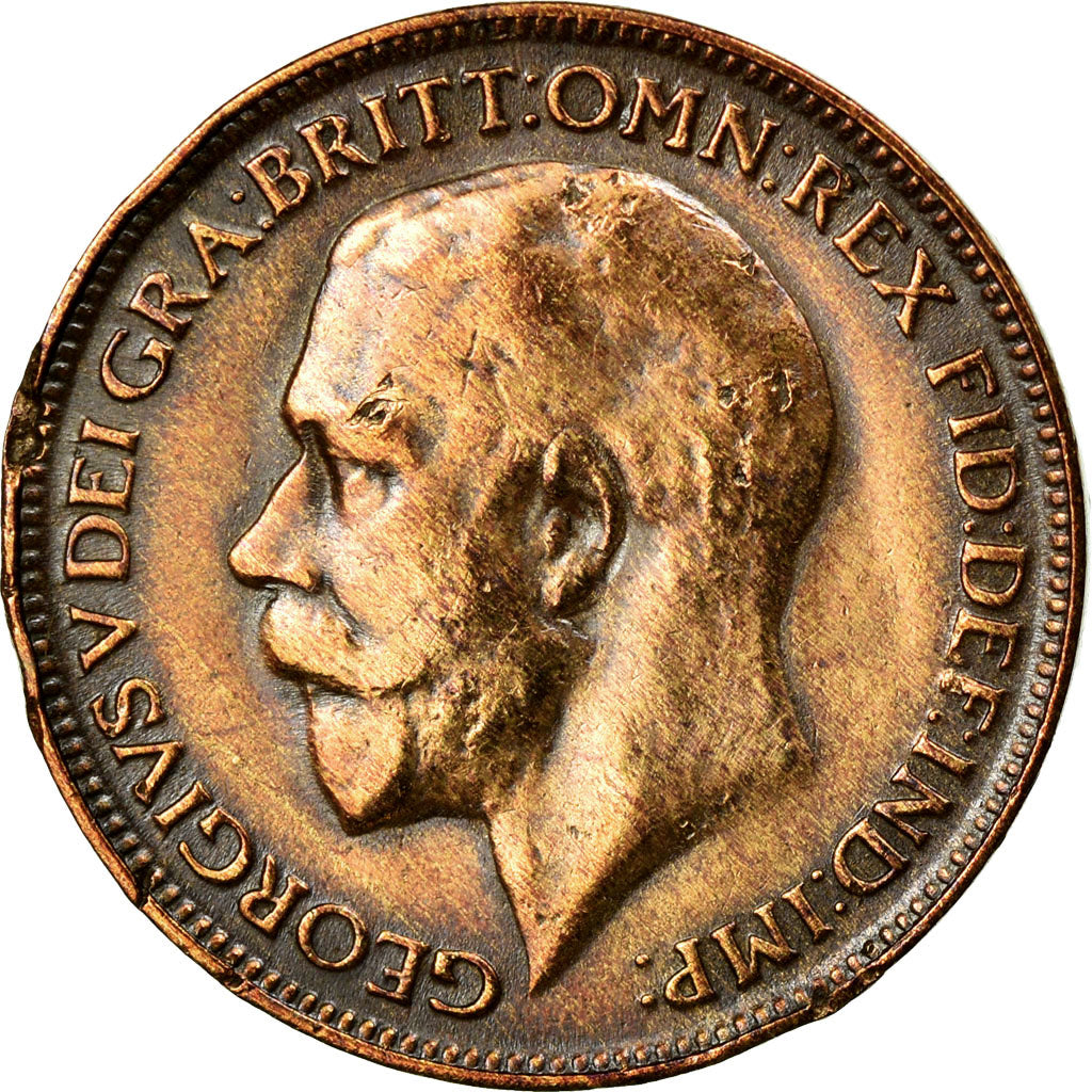 Coin, Great Britain, George V, Farthing, 1918, EF(40-45), Bronze, KM:808.1