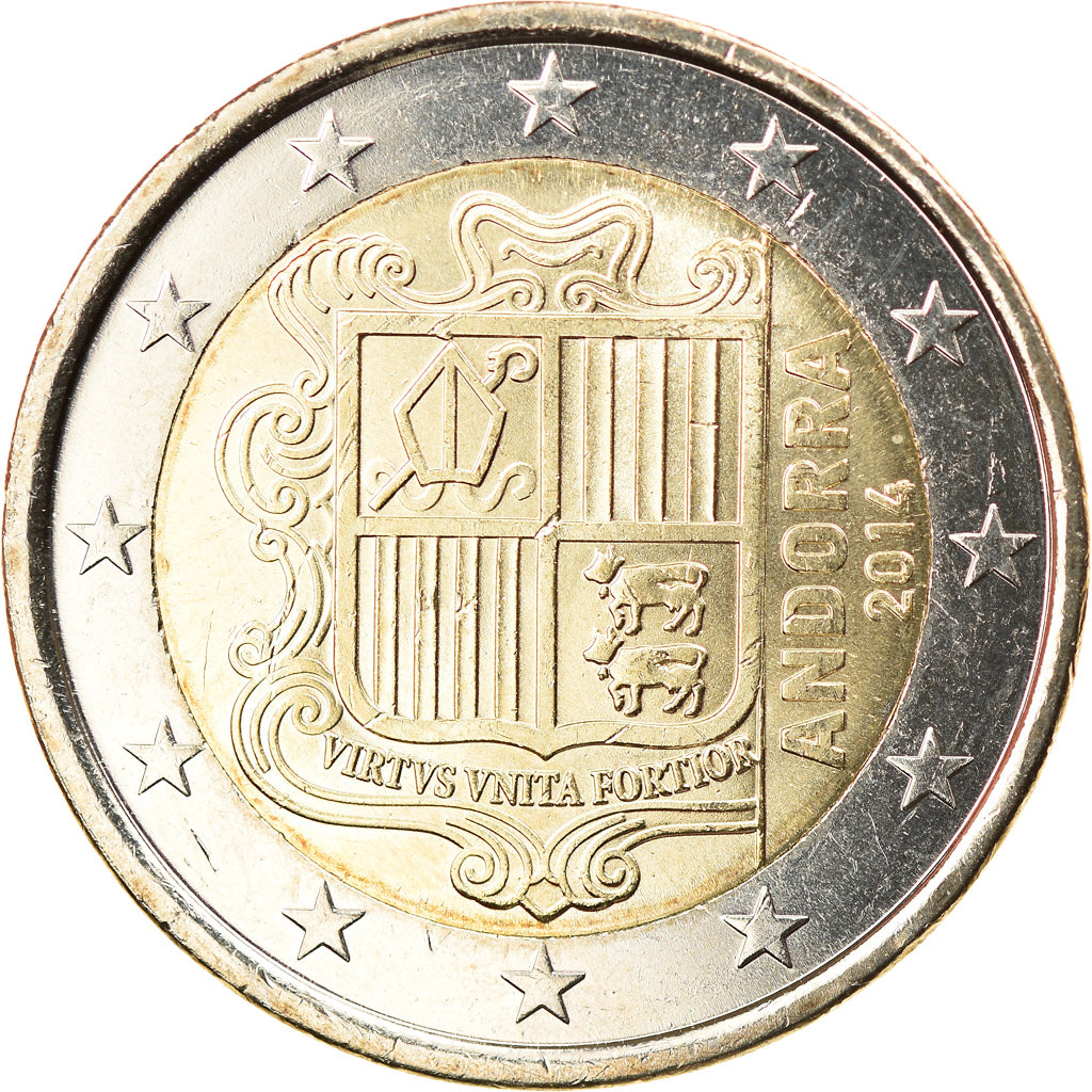 Andorra, 2 Euro, 2014, MS(63), Bi-Metallic, KM:New
