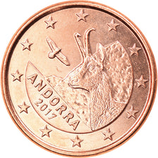 Andorra, Euro Cent, 2017, MS(63), Copper Plated Steel, KM:New