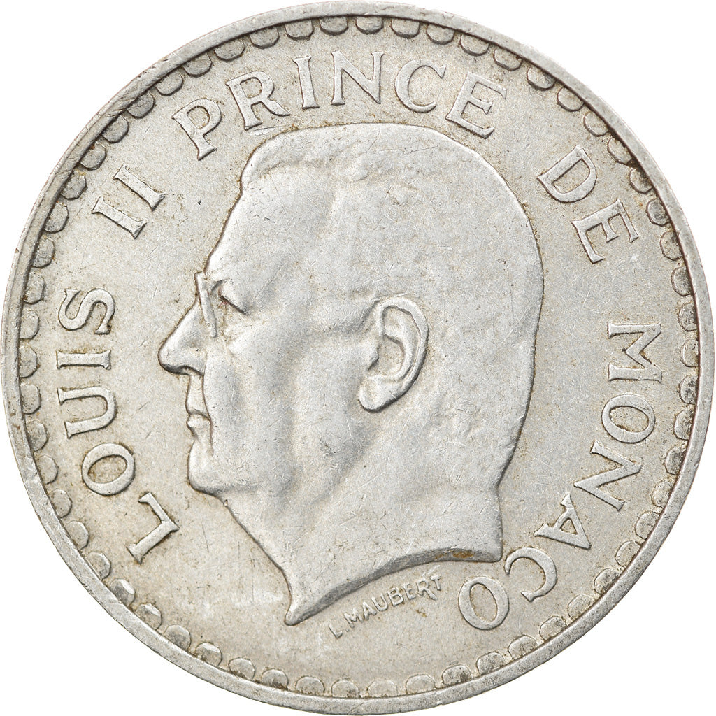 Monnaie, Monaco, Louis II, 5 Francs, 1945, TTB, Aluminium, Gadoury:MC135, KM:122