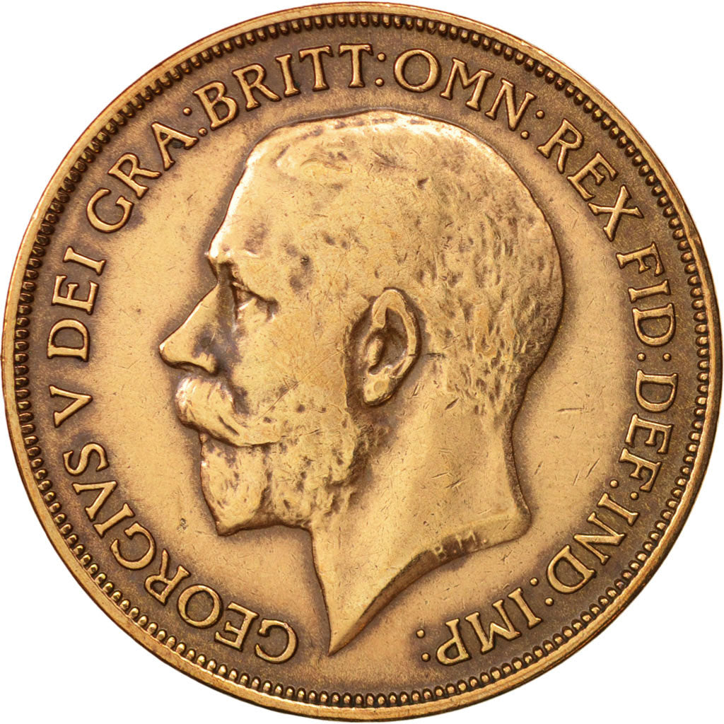 Great Britain, George V, Penny, 1915, EF(40-45), Bronze, KM:810