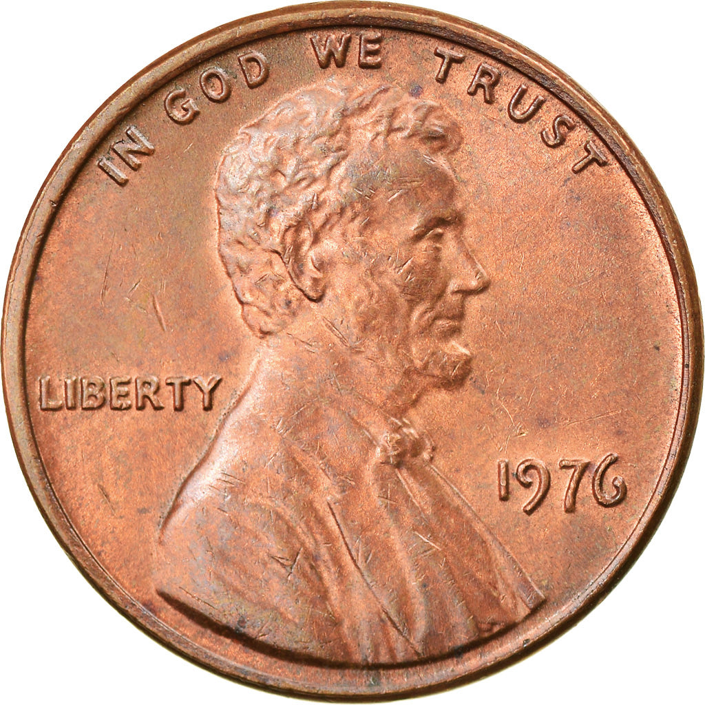 Monnaie, États-Unis, Lincoln Cent, Cent, 1976, U.S. Mint, Philadelphie, TTB+
