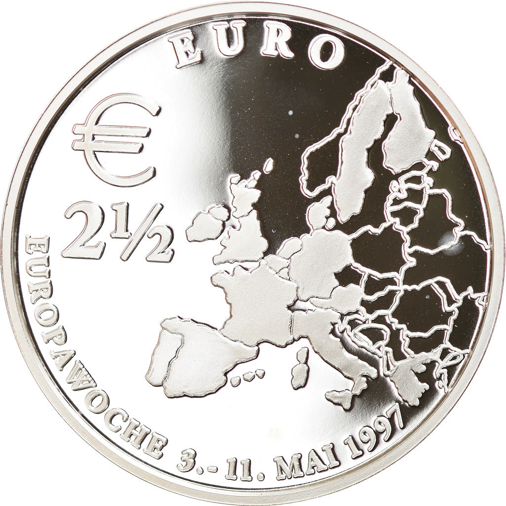 GERMANY - FEDERAL REPUBLIC, 2-1/2 Euro, Berlin, 1997, BE, MS(65-70), Silver