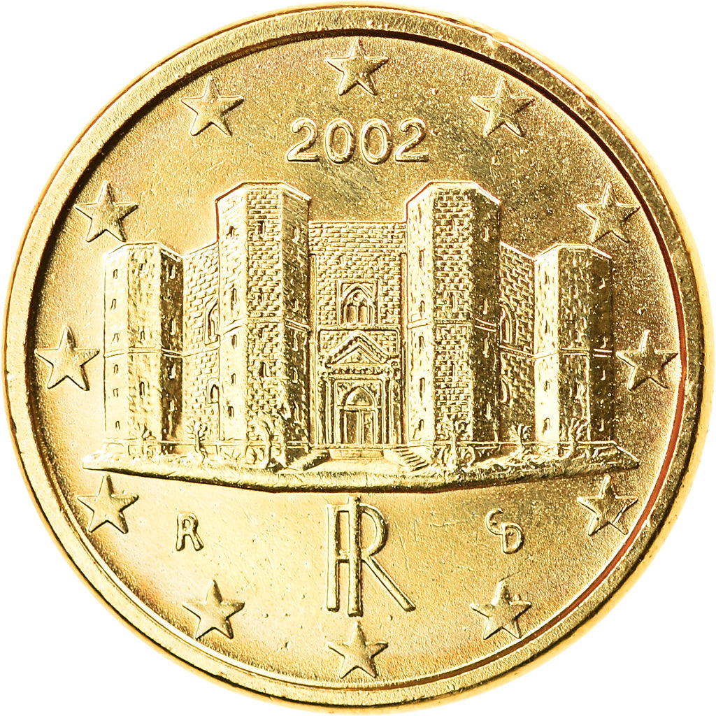 Italy, Euro Cent, 2002, EF(40-45), Golden brass, KM:New