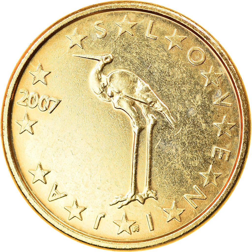 Slovenia, Euro Cent, 2007, EF(40-45), Golden brass, KM:New