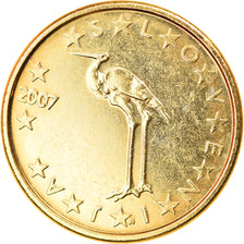 Slovenia, Euro Cent, 2007, EF(40-45), Golden brass, KM:New