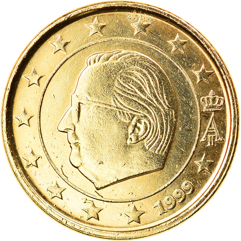 Belgien, Euro Cent, 1999, UNZ, Golden brass, KM:New