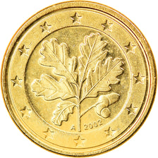 GERMANY - FEDERAL REPUBLIC, Euro Cent, 2002, Berlin, MS(63), Golden brass