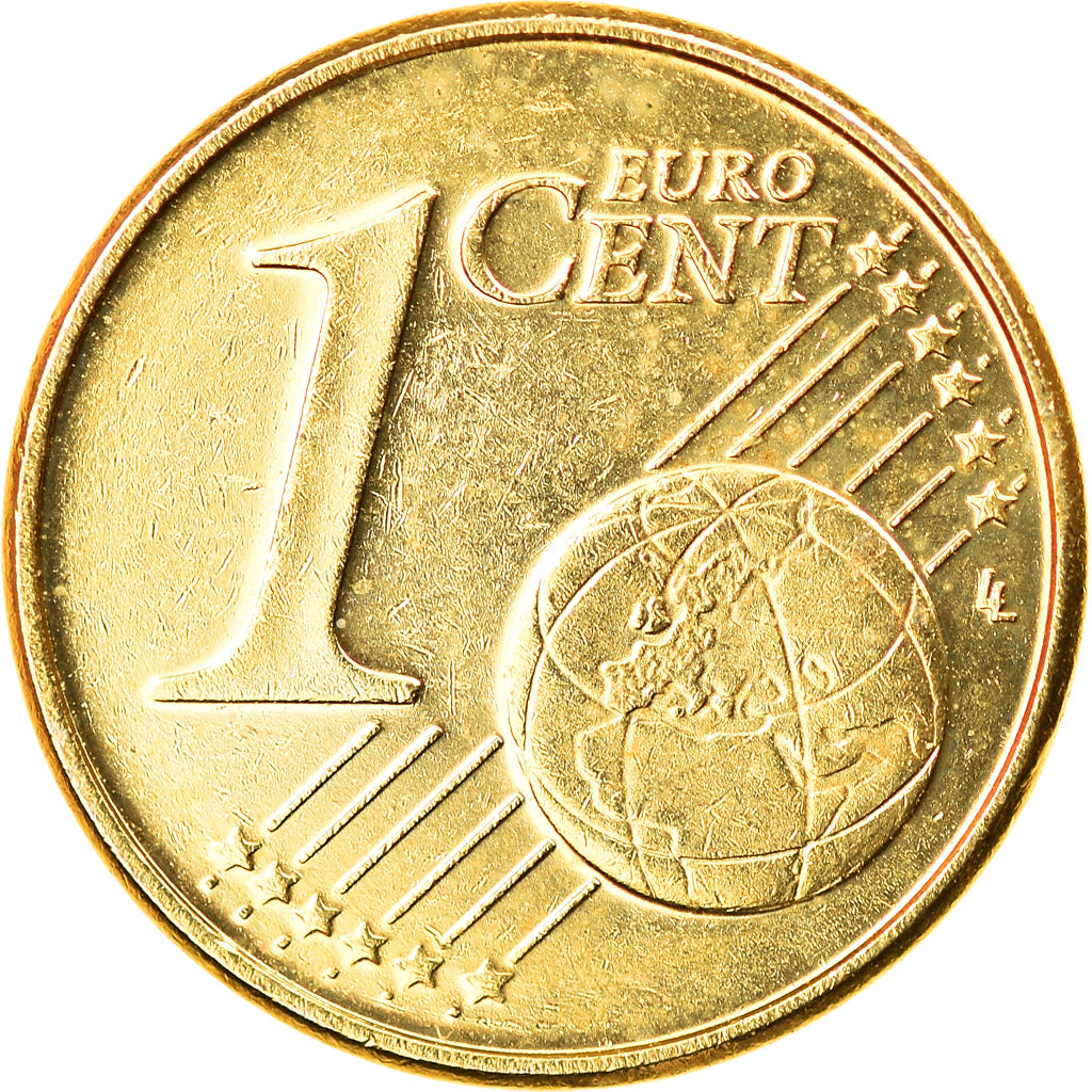 GERMANY - FEDERAL REPUBLIC, Euro Cent, 2002, Berlin, MS(63), Golden brass