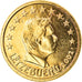 Luxemburgo, Euro Cent, 2002, MS(63), Golden brass, KM:New