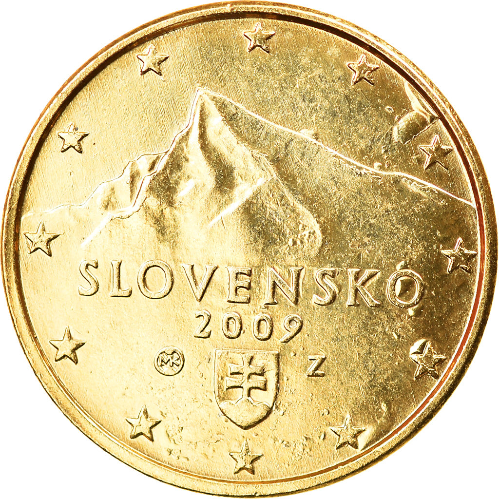 Slovaquie, Euro Cent, 2009, SPL, Laiton doré, KM:New