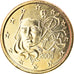 France, Euro Cent, 2000, MS(63), Golden brass, KM:New