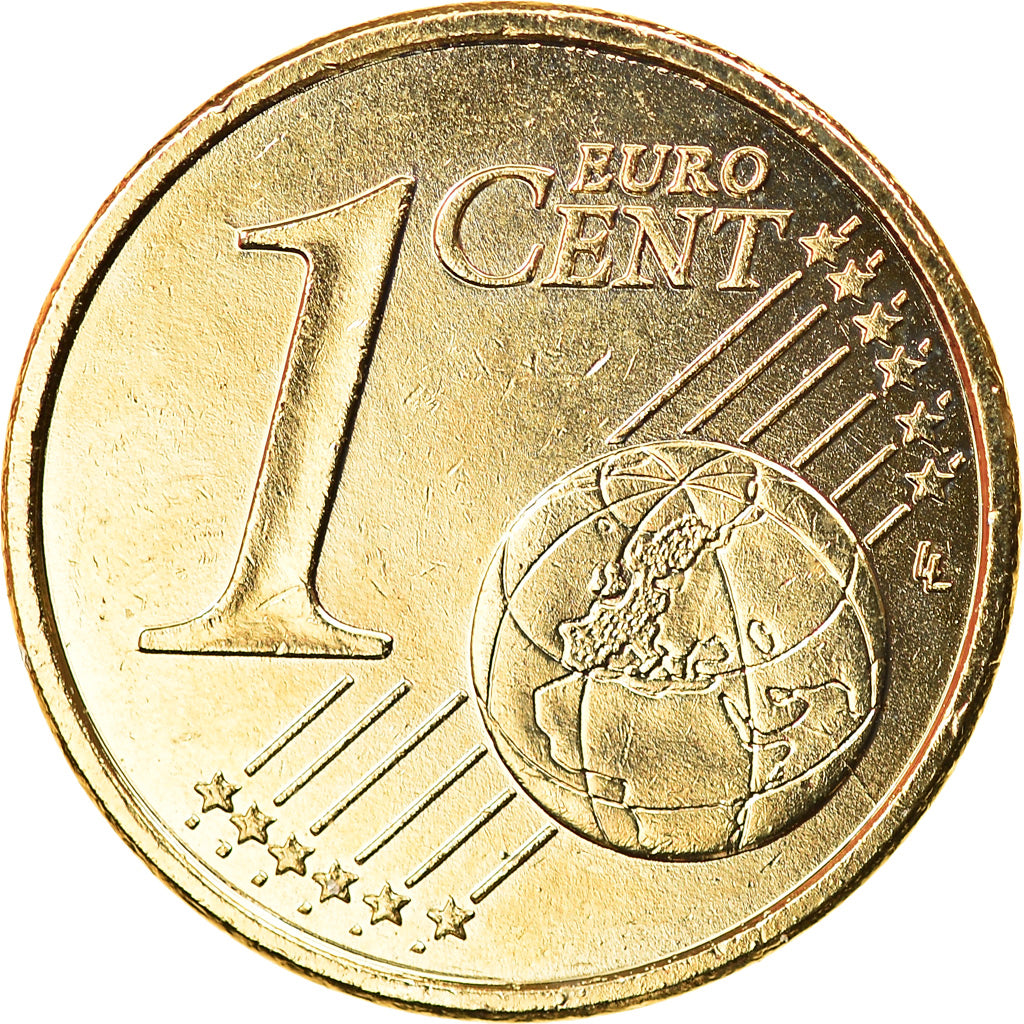 France, Euro Cent, 2000, MS(63), Golden brass, KM:New