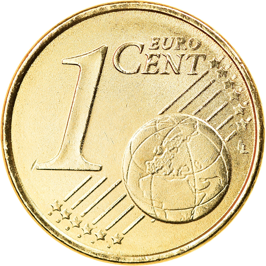 Grécia, Euro Cent, 2002, MS(63), Golden brass, KM:New