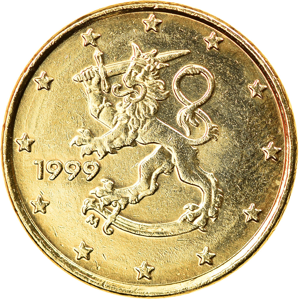 Finlandia, Euro Cent, 1999, BB+, Golden brass, KM:New