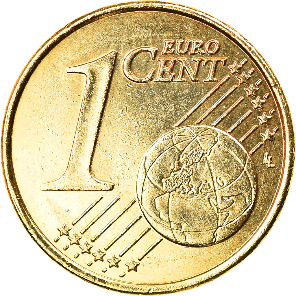 Finlandia, Euro Cent, 1999, BB+, Golden brass, KM:New