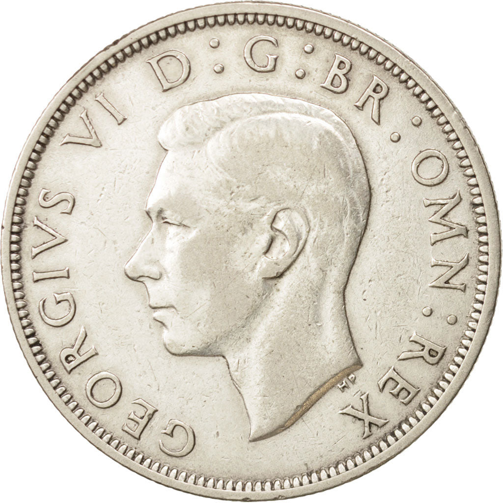 Great Britain, George VI, 1/2 Crown, 1944, AU(50-53), Silver, KM:856