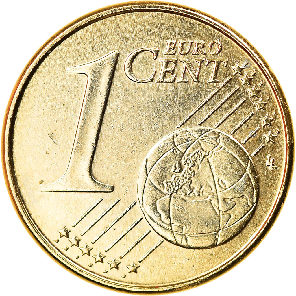 Portugal, Euro Cent, 2002, AU(50-53), Golden brass, KM:New
