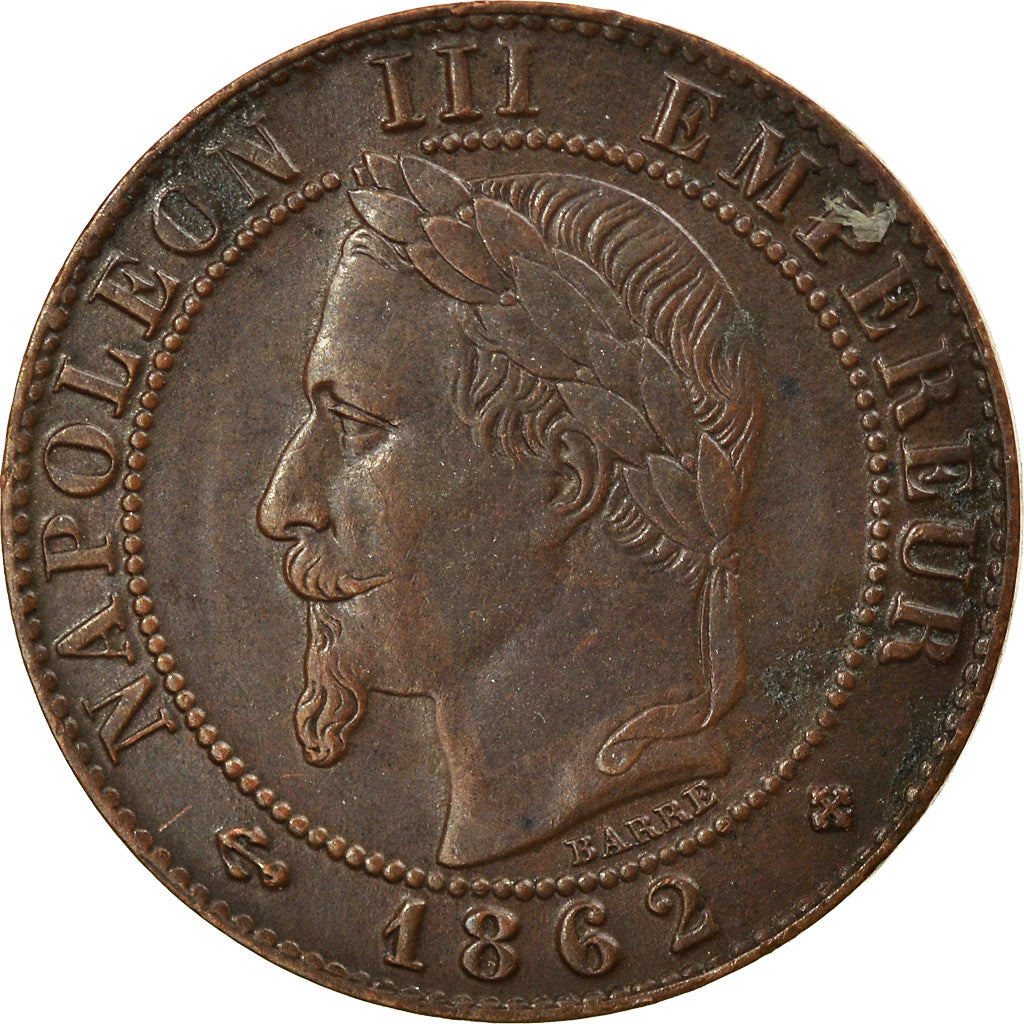 Munten, Frankrijk, Napoleon III, Napoléon III, Centime, 1862, Strasbourg, ZF+