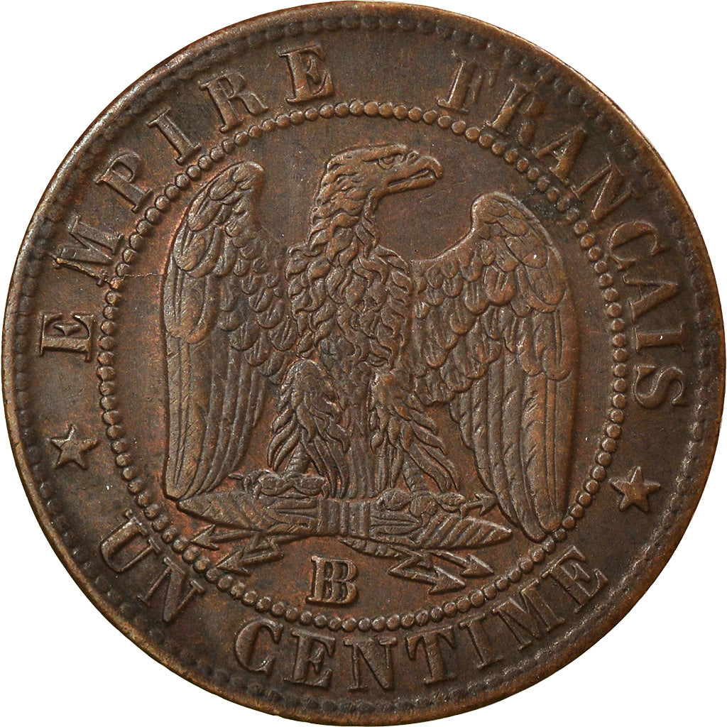 Munten, Frankrijk, Napoleon III, Napoléon III, Centime, 1862, Strasbourg, ZF+