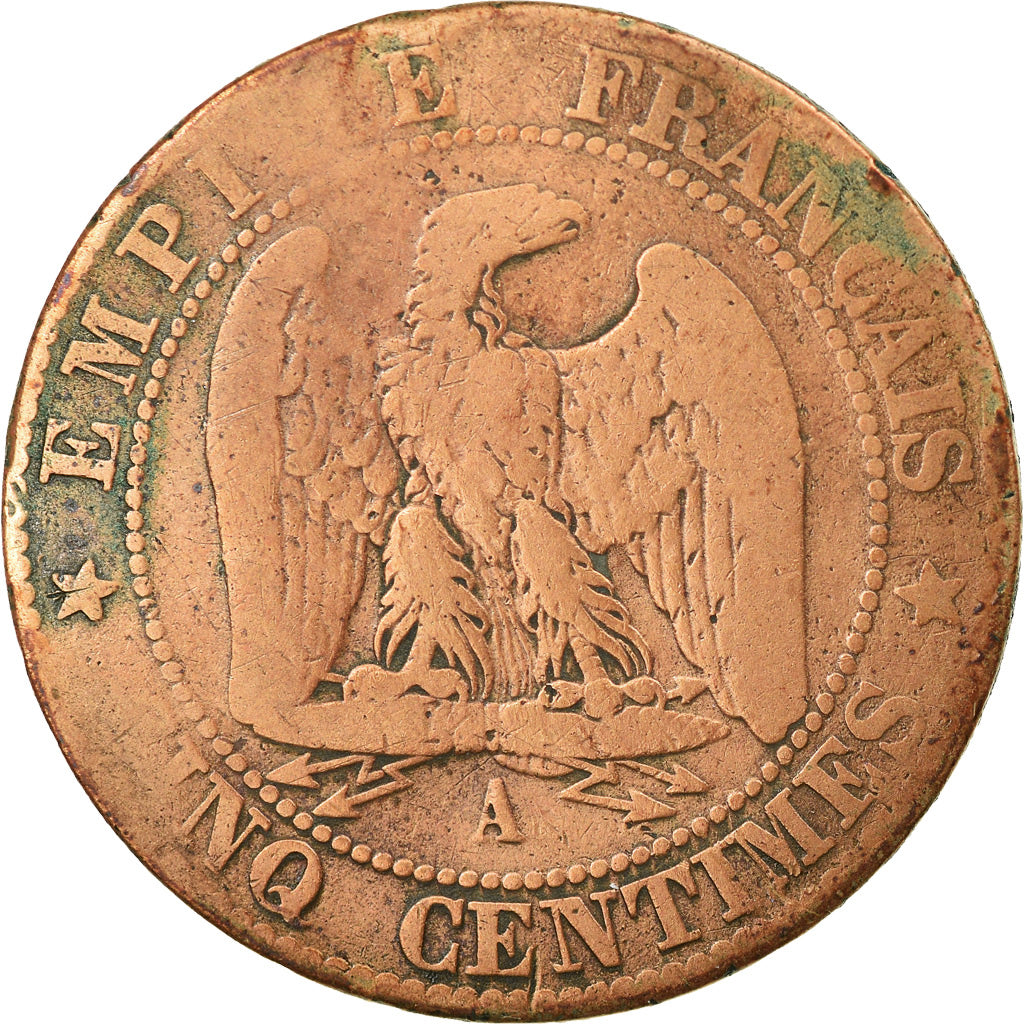 Munten, Frankrijk, Napoleon III, Napoléon III, 5 Centimes, 1864, Paris, FR